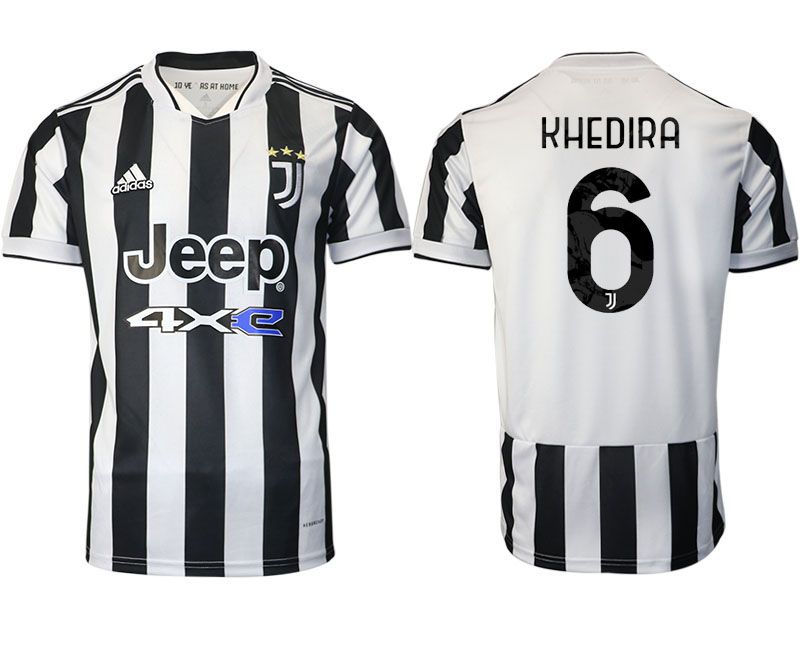 Men 2021-2022 Club Juventus home aaa version white #6 Adidas Soccer Jersey->juventus jersey->Soccer Club Jersey